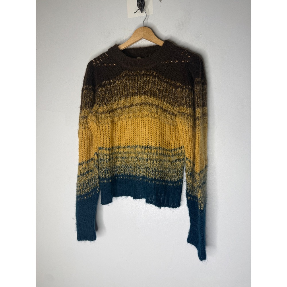 Ulla Johnson Rosalia Baby Alpaca Wool Gradient Knit Sweater Size M